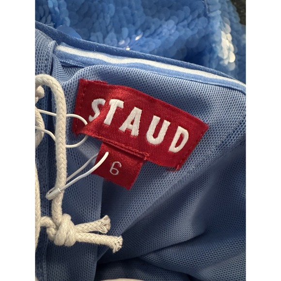 STAUD Casey Sequined Strapless Gown - Cornflower Blue - Size 6 NWT - Picture 10 of 10